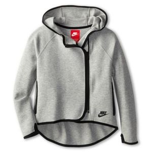 grey and black tech fleece